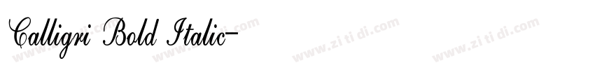 Calligri Bold Italic字体转换